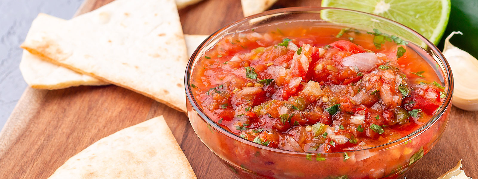 Fresh tomato salsa.